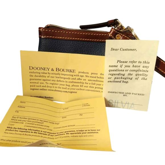 New Dooney and Bourke Navy Wristlet - Picture 3 of 11